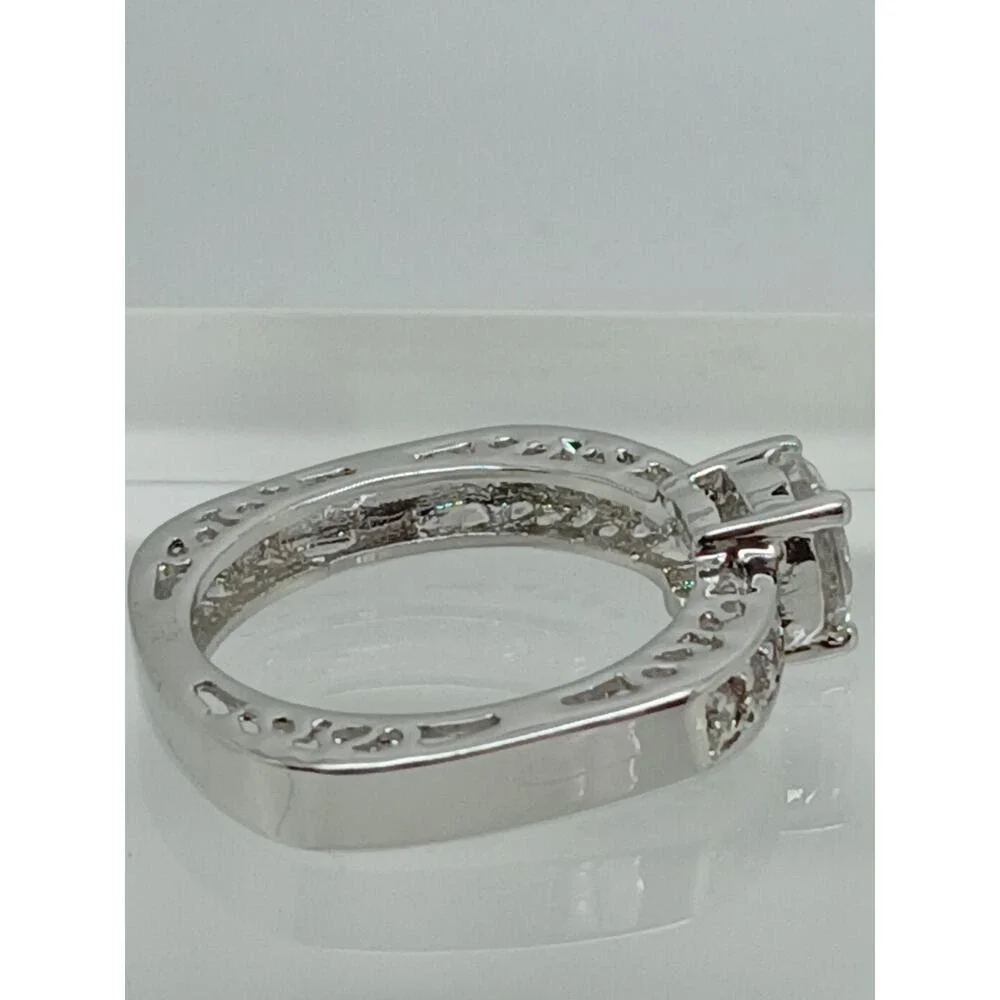 2 CT Unique Vintage Gold Plated Round Brilliant Sim Diamond CZ Engagement Ring 8 - Picture 9 of 10